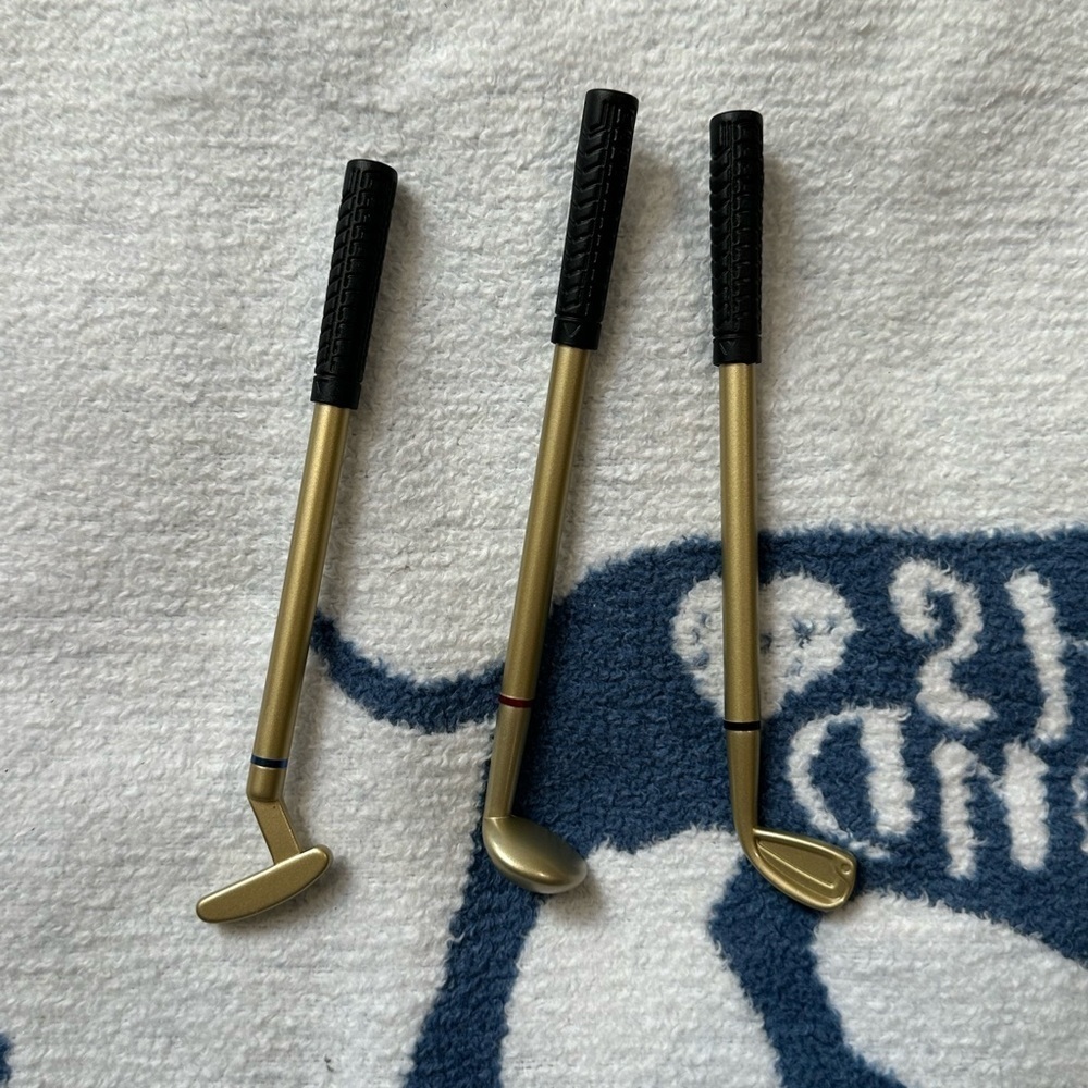 Golf pen set stationary novelty gift new 3x pens - Picture 4 of 8